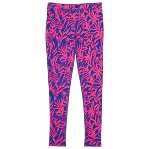 Lilly Pulitzer Luxletic Mini Leggings Up Pink Grenadine Flocking to Paradise XL